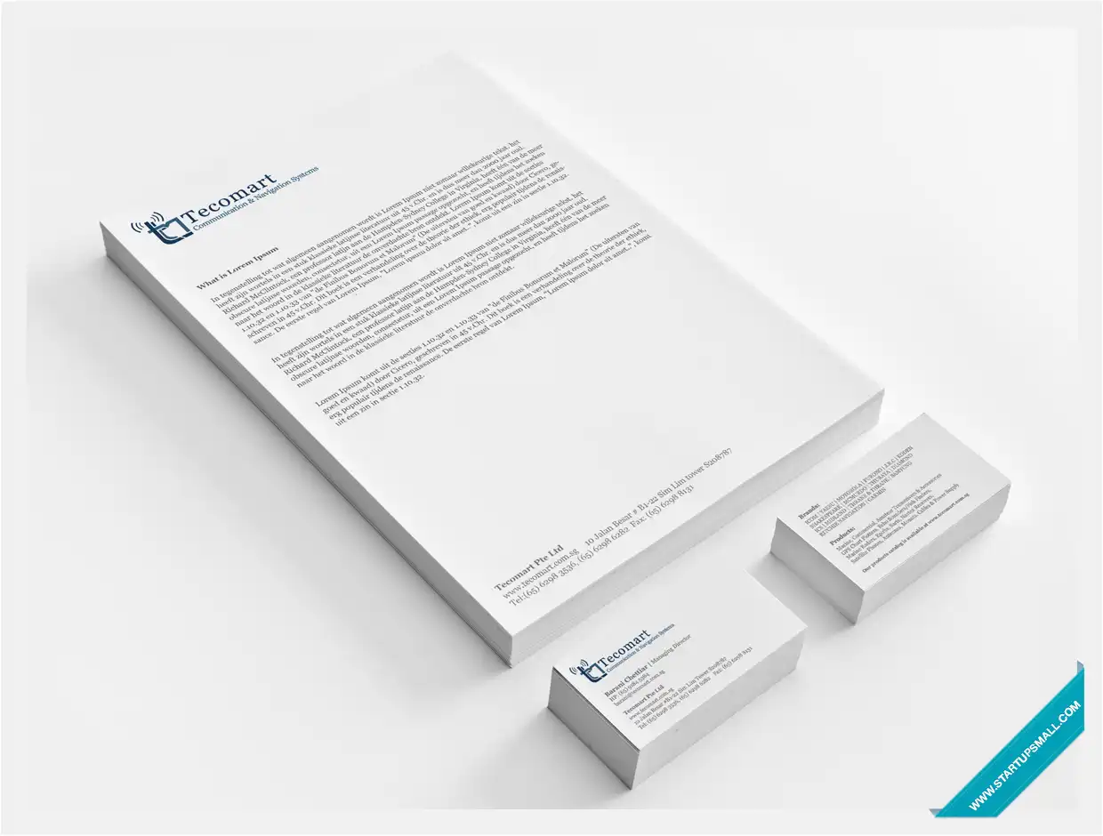 Tecomart Stationery Design